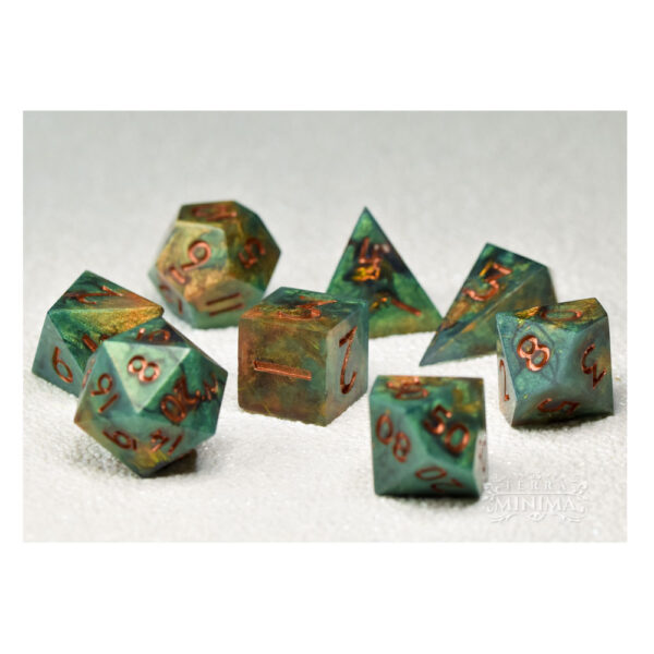 Mighty Mighty Dice - handgemacht - Corrupted Forest RPG Dice Set (8) – Bild 2