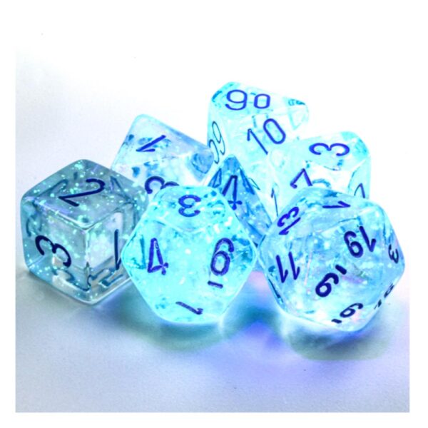 Chessex Borealis Polyhedral Icicle /light blue Luminary Würfelset (7) – Bild 2